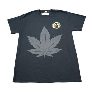 Gildan Shirt Mens M Black Short Sleeve Crew Neck Cotton Graphic Print Casual Tee